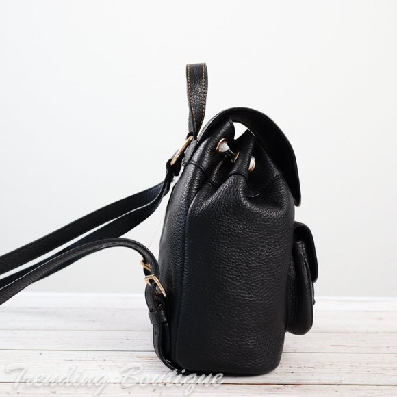 NWT Coach Pennie Leather Backpack 22 in Black - Picture 4 of 12